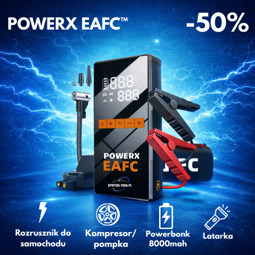 POWERX EAFC™ - Rozrusznik 1200A | Kompresor | Powerbonk 8000mAh | Latarka